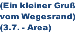 (Ein kleiner Gruß  vom Wegesrand) (3.7. - Area)